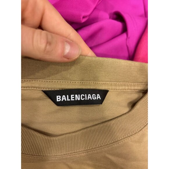 Balenciaga Sand BB Logo Tee - Picture 5 of 5